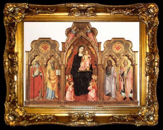 framed  GADDI, Agnolo Madonna and Child with Angels and SS.Benedict and Peter.john the Baptist and Miniato, ta009-2